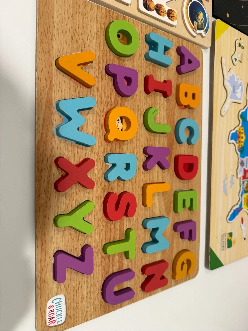 Wooden Alphabet & Puzzle Set - Colorful ABC Learning Toys